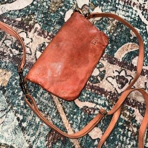 BED|STU Rustic Brown Leather Wristlet